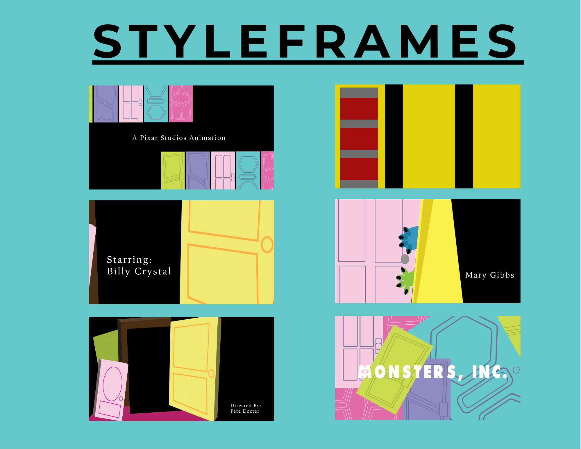 Monsters Inc. Styleframes